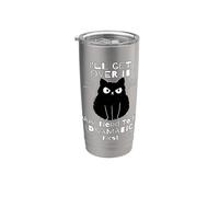 Lo supererò Ho solo bisogno di essere drammatico primo gatto nero Bicchiere termico in acciaio inox doppia parete