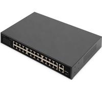 Lo Switch PoE DN-95355 è uno switch a 24 porte 10/100Mbps PoE 1G Combo 1GE PoE.Le porte PoE possono rilevare automaticamente