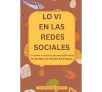 Lo Vi en las Redes Sociales: Un diario en blanco para escribir todas las recetas que dije que iba a probar