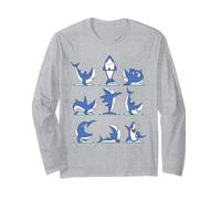 Lo Yoga degli Squali Pone Gli Amanti del Namaste dello squalo Maglia a Manica