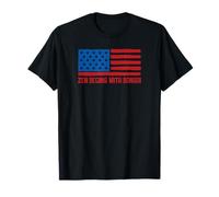 Lo Zen inizia con Bonsai Patriotic American Flag USA Maglietta