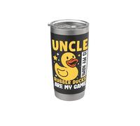 Lo zio è il mio nome Rubber Duck è il mio gioco Rubber Duck Bicchiere termico in acciaio inox doppia parete