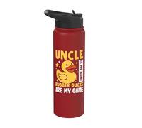 Lo zio è il mio nome Rubber Duck è il mio gioco Rubber Duck Stainless Steel Insulated Water Bottle