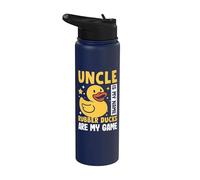 Lo zio è il mio nome Rubber Duck è il mio gioco Rubber Duck Stainless Steel Insulated Water Bottle