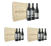 Lo Zoccolaio Cassetta Legno - Vino Rosso - Barbera D'Alba+Langhe Rosso+Barolo 3 Bottiglie x 750ml (Confezione da 3)