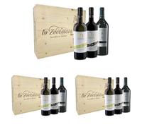Lo Zoccolaio Villa Lanata Cassetta Legno Chardonnay + Piemonte Rosso + Barbera D'Alba 3 X 750ml (Confezione da 3)