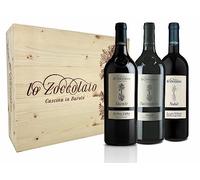 Lo Zoccolaio - Vino Rosso - Barbera D'Alba + Langhe Rosso + Langhe Nebbiolo in Cassetta legno - Confezione Regalo - 3 x 750 ml (Confezione da 6)