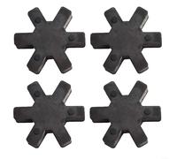 LO95/L075 Inserto a ragno in gomma per accoppiamento Lovejoy a L, compatibile con legni TB e altri accoppiatori a L, confezione da 4, nero (L095)