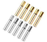 LOABXYUZ 10 flaconi Professionali for Oli Essenziali da 10 ml con Rullo elettrificato in Alluminio e Sfera in Acciaio for Tutti i Tipi di Esigenze di riempimento