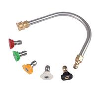 LOABXYUZ Accessorio for Curva a spruzzo in Rame da 1/4 ad Alta Pressione con Attacco rapido e 5 ugelli