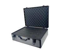 LOABXYUZ Custodia for Il Trasporto a Mano, Organizer, Scatola di Protezione di Sicurezza, Custodia con Fodera in Spugna for elettrodomestici, Utensili e Strumenti, Nero, 46x34x15 cm