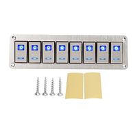 LOABXYUZ Pannello interruttori a bilanciere, Scatola di Controllo a levetta, 5 Pin, 8 Gang, 12, 24 V, Gruppo luci Blu for Elettrico del Veicolo -