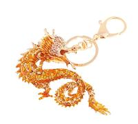 LOABXYUZ Portachiavi con Ciondolo a Forma di Drago Cinese, in Cristallo e Strass, for Borsetta.