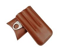 LOABXYUZ Portasigari da Viaggio in Pelle di bovino con Custodia e tagliasigari for Uomo