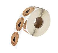 LOABXYUZ Rotolo di Adesivi Happy Holidays - Etichette adesive sfuse da 500 Pezzi - Grandi Rotonde da 1 Pollice
