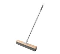 LOABXYUZ Spazzola for Pavimenti in Filo di Acciaio Inossidabile, Spazzola for Pavimenti con setole Metalliche, Efficace Strumento di rimozione con Manico Lungo for Giardino e Garage, 40 cm