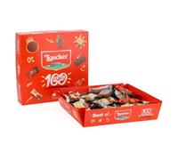 Loacker, Best of Moments 100 Years, Mix di Bontà a Base di Wafer al Cioccolato in Formato Mini, Idea Regalo, Party Box con Vassoio, Confezione Regalo con 44 Cioccolatini Monoporzione