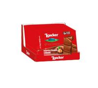 Loacker, Chocolate Napolitaner Creme, Tavolette di Cioccolato al Latte da 6 Rettangolini, con Ripieno di Cialde Wafer e Crema alla Nocciola, Merenda e Snack, Formato Convenienza da 12 Tavolette