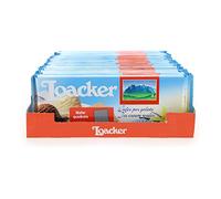 Loacker - Cialde Wafer Vanille per Gelato e Sorbetto - Cialde con Cacao in 2 Strati, con Crema di Vere Bacche di Vaniglia Bourbon - Merenda, Snack e Dessert - 18 Confezioni da 21 Cialde