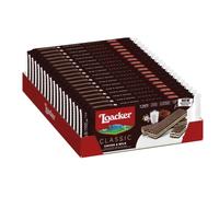 Loacker - Classic Cacao+Milk - Wafer con 3 Strati di Cialde al Cacao Farcite con Crema al Latte - Merenda e Snack - Formato Famiglia con 18 Confezioni da 22 Wafer