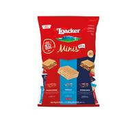Loacker Party Pack XL, Mix di Mini Wafer Classic con Crema al Cioccolato, Nocciola e Vaniglia, 3 Varietà in 80 monoporzioni Minis, Confezione Convenienza da 800g