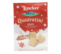 Loacker, Quadratini Cannella Winter Edition, Wafer Speziati, 250g | Biscotti con Cinque Strati di Cialdine Wafer e Quattro di Crema alla Cannella, Snack Dolci per Colazione, Merenda e Dessert
