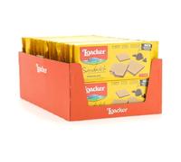 Loacker - Sandwich Chocolate - Biscotti Wafer con Cuore di Crema al Cacao e Cioccolato, Racchiuso in 2 Cialde Croccanti al Cacao - Merenda e Snack - Formato Convenienza - 28 Confezioni da 75 g