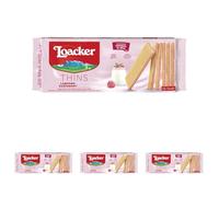 Loacker, Thins, Wafer Finissimi e Croccanti Farciti con una Deliziosa Crema al Lampone e Yogurt, Senza Aromi e Coloranti Aggiunti, Ideali a Colazione, Merenda e Snack, 1 Confezione da 600g