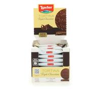 Loacker Tortina Triple Dark, Sottili Cialde di Wafer Ricoperte da Cioccolato Fondente con Cuore di Crema al Cacao Pregiato, Formato Convenienza, Confezione da 24 Tortine