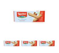 Loacker, Wafer Napolitaner Meno Zuccheri, Fragranti Cialde di Wafer Farcite con Crema alla Nocciola, Nuova Ricetta con Ridotto Contenuto di Zuccheri, 175g (Confezione da 4)