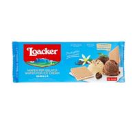 Loacker, Wafer per Gelato Vanilla, Wafer con Vaniglia Bourbon 100%, Topping per Gelato, Snack e Dessert, 1 Confezione da 150g