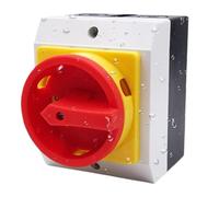 Load Insulation Breaker, 20A 380V 4P Waterproof Rotary Isolator Switch, Adorable Main Control Changeover Breaker Sealed Box for Automotive and Industrial Use, 3.94x3.15x2.56 inches