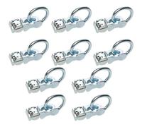 LOADCARE - Confezione di 10 occhielli doppi per rotaie per il fissaggio del carico, 800 daN