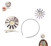 Loading Creative Headband/Hairpin, 2025 New Creative Black Load Symbol Hair Band, Funny Loading Symbol Hair Bands, for Daily Wear and Makeup (Type E)