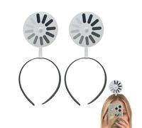 Loading Simbolo - Accessori per capelli rotanti Brain Crash | Divertenti fasce rotanti per feste | Puntelli per concerti - Set di due pezzi ABS per fotografia, eventi dal vivo, creativo