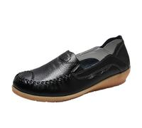 Loafer - Mocassini da donna piatti, comodi, morbidi, alla moda, per una testa, comode e comode, Nero , 41 EU