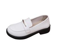 Loafer - Scarpe da donna eleganti e comode, scarpe classiche da donna con tacco basso Mary Janes Pumps per alluce valgo Ortopedico, scarpe da lavoro con tacco basso, bianco, 40 EU