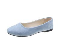 Loafers Eleganti scarpe piatte tinta unita alla moda, comode e morbide, per le donne, comode e morbide, Azzurro, 42 EU