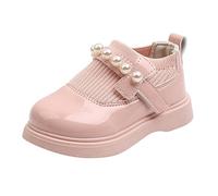 Loafers - Scarpe basse basse da bambina, per matrimoni, da sera, in pelle, per il tempo libero, per bambini, per la scuola, uniformi, in similpelle, Colore: rosa., 26 EU