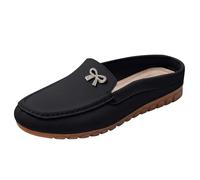 Loafers, scarpe da donna morbide, antiscivolo, per il tempo libero, in similpelle, leggere, comode, scarpe sportive per attività all'aria aperta, Nero , 37 EU