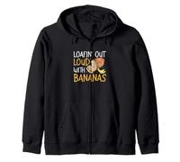 Loafing out Loud with Banane Funny Baking Banana Bread Fans Felpa con Cappuccio