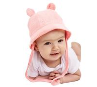 Loalirando Cappello da Sole Neonate 0-24 Mesi Cappello in Cotone 100% Morbido Anti-UV per Neonate Regalo Estate Cappello da Spiaggia (A-Rosa Chiaro, 3-12 Months)