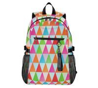 Loancwa Zaino a triangolo estivo colorato da viaggio per computer portatile borsa per donne uomini adolescenti ragazze borsa scuola universitaria resistente all'acqua zaino casual