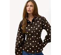 LOAVIES LOAVIES Una scintilla che non svanisce mai Camicetta a pois con vita stretta small Marrone