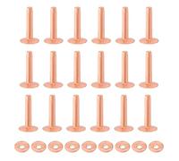 Lobamop 100 Seghe Rame Rivetti e sbavature Rondelle In Pelle Rame Rivetto Chiusura per Portafogli Collare Pelle Fai da te Bisogno