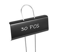 Lobamop 30 etichette per piante in metallo resistenti alle intemperie, da giardino, riutilizzabili, per verdure, per casa, colore nero