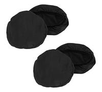 Lobamop Confezione da 4 coperture rotonde per sgabelli da bar - Super morbido e lavabile, cuscino per bar 12-14 sedia nero