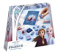Set di timbri Frozen II con diversi motivi di timbri, penne e un blocco da colorare di Anna ed Elsa