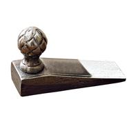 LOBERON Broche Fermaporta - Pregiato alluminio pressofuso con finitura anticata - Ideale anche come fermacarte e reggilibri, argento antico