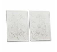 Loberon Carrefour Coppia di Pannelli Decorativi - Incantevole Coppia Decorativa - Oggetto di Grande attrazione in Ogni Ambiente, Bianco